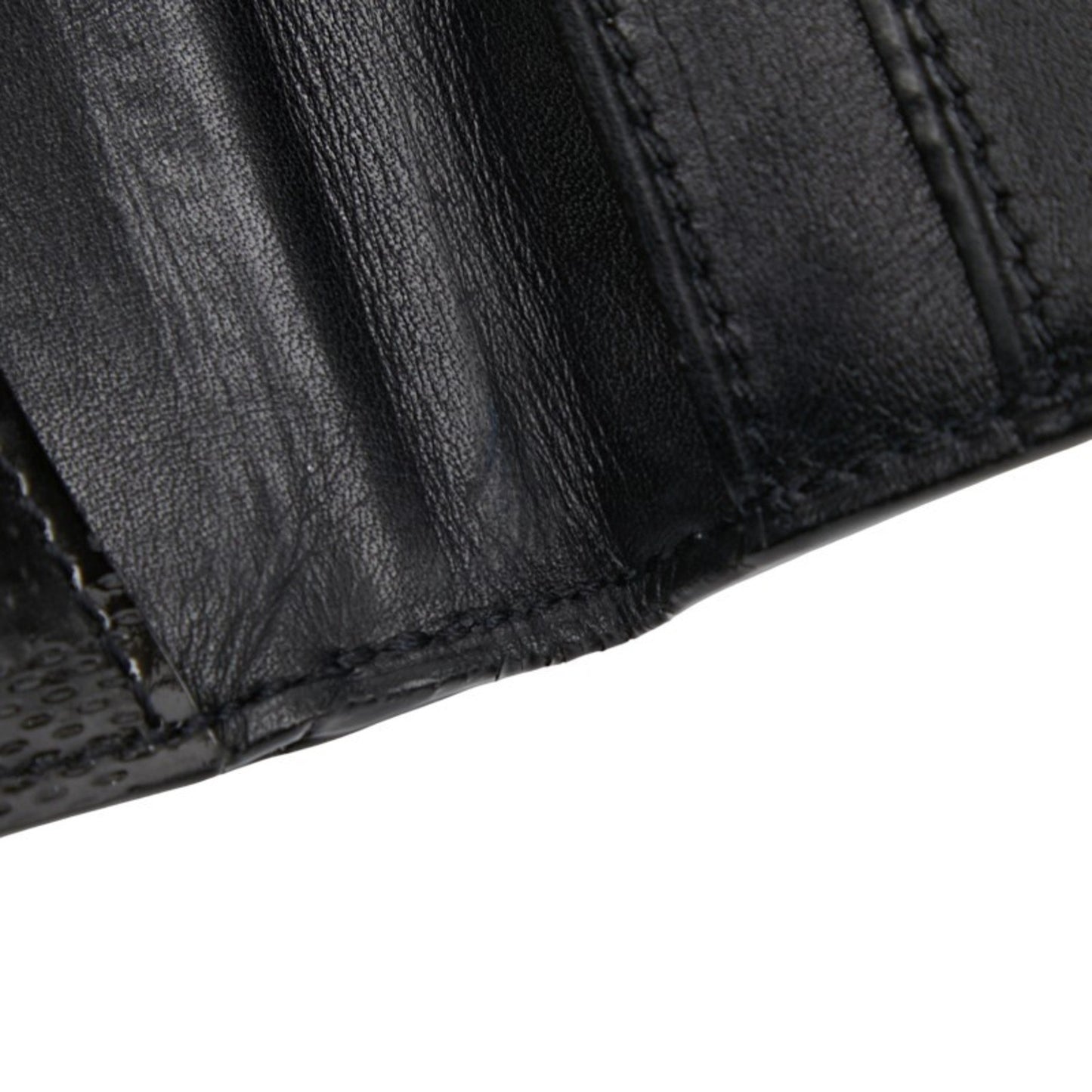 Louis Vuitton Damier Vernis Ludlow Wallet/Coin Case/Business Card Case M92136 Black Patent Leather