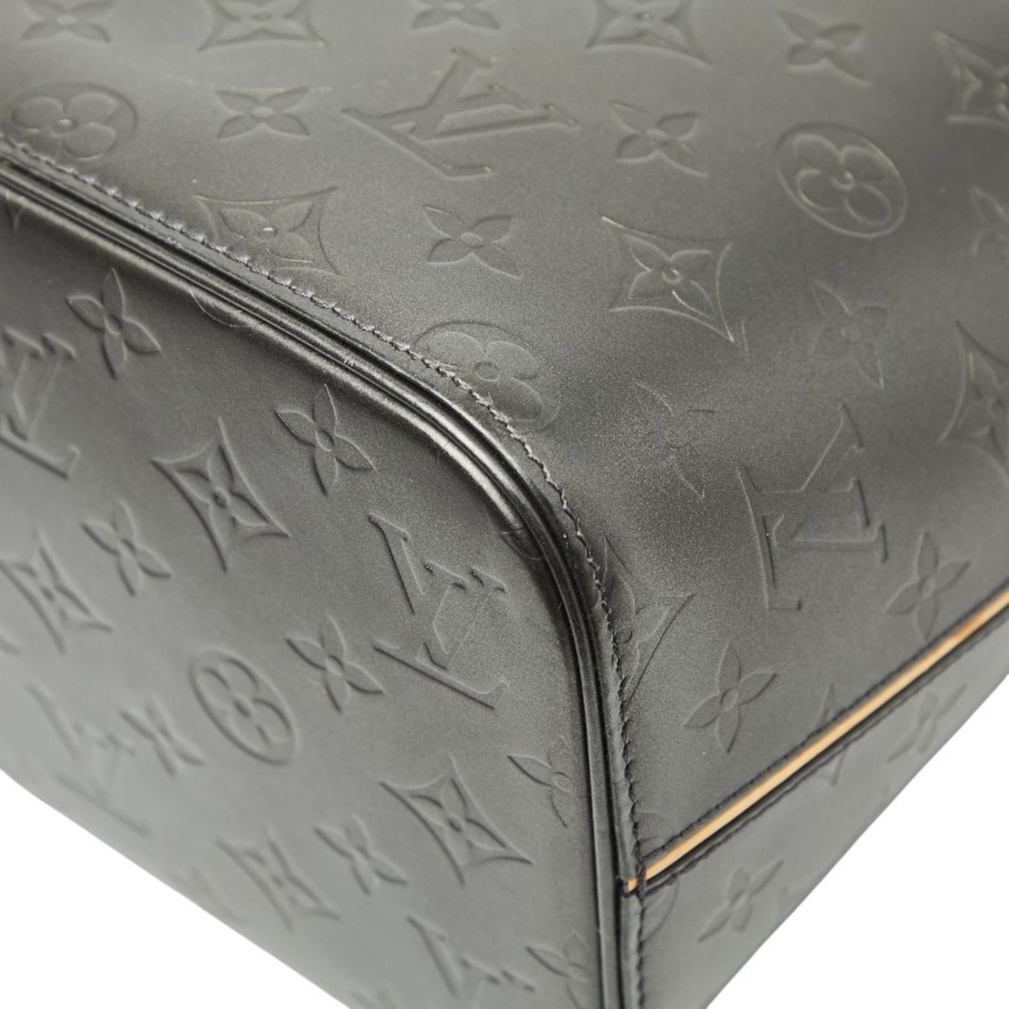 Louis Vuitton Monogram Matte Stockton Shoulder Bag Tote M55112 Noir Black Leather