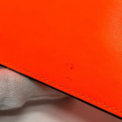 Valentino Vltn Logo Neck Strap Wallet Folding Bi-Fold Leather