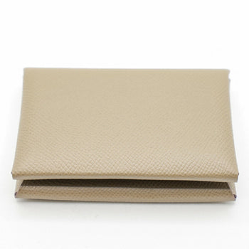 Hermes Herms Calvi Duo Etoupe Epson W-Stamped Wallet/Coin Case