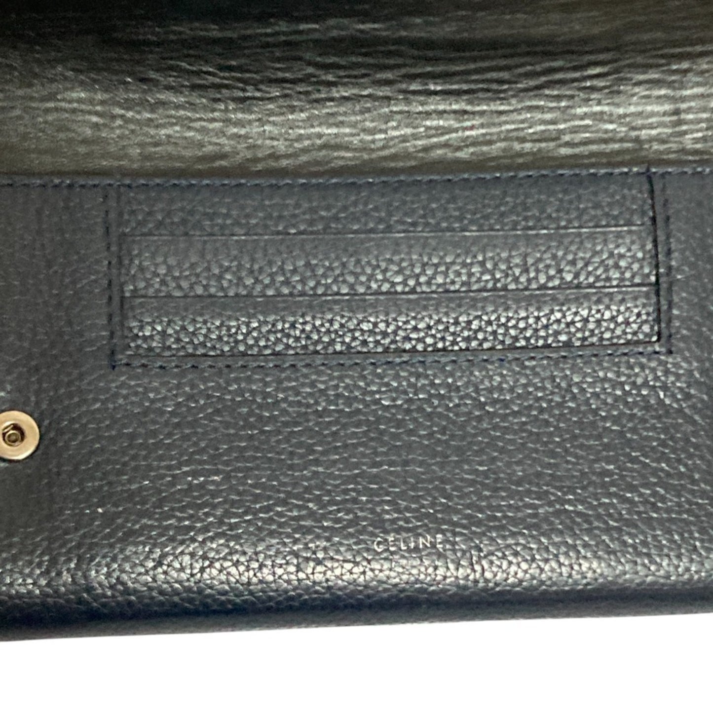 Celine Flap Leather Long Wallet