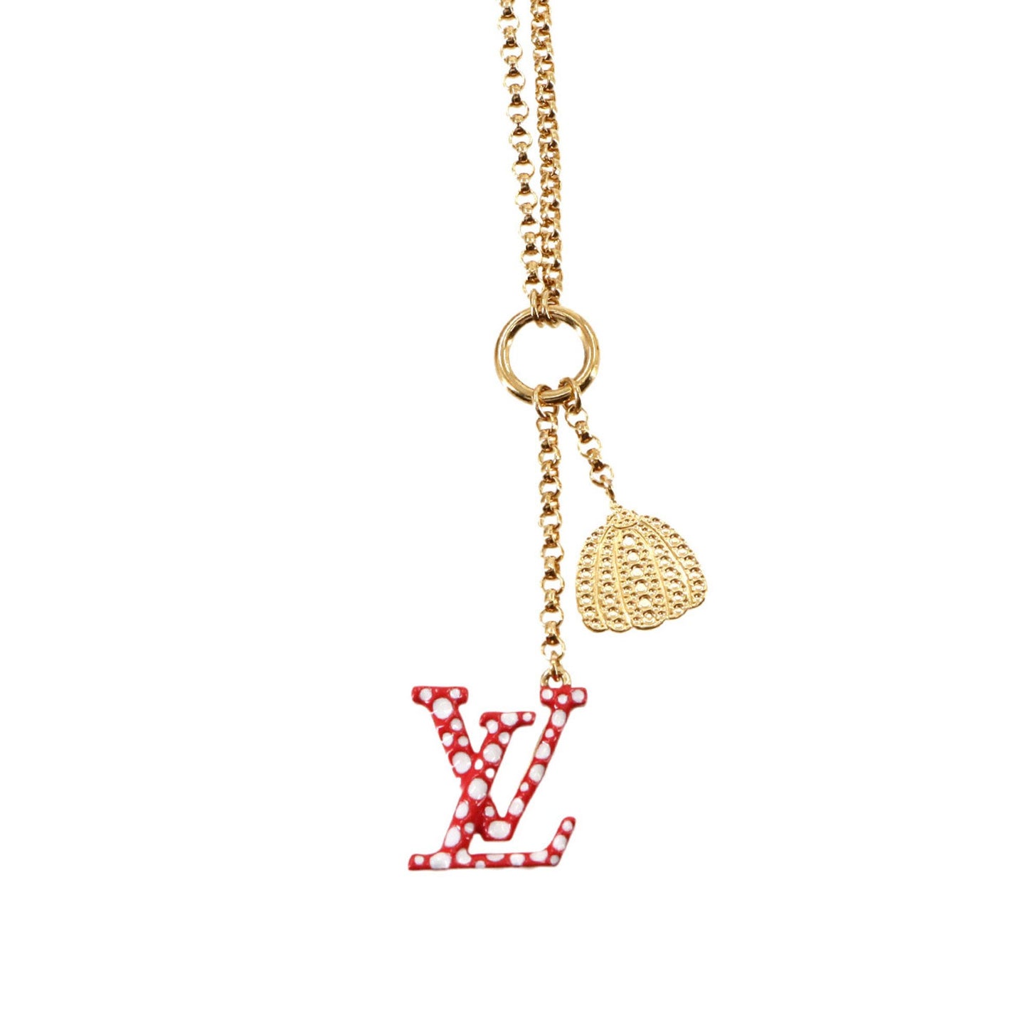 Louis Vuitton Lv X Yk Collier Iconic Infinity Dot Necklace In Red Gold (M01081) By Yayoi Kusama
