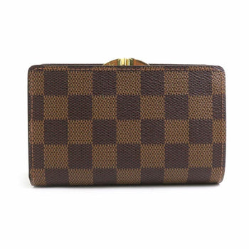 Louis Vuitton Louis Vuitton Bi-Fold Wallet Damier Portefeuille Viennois Canvas Brown Gold
