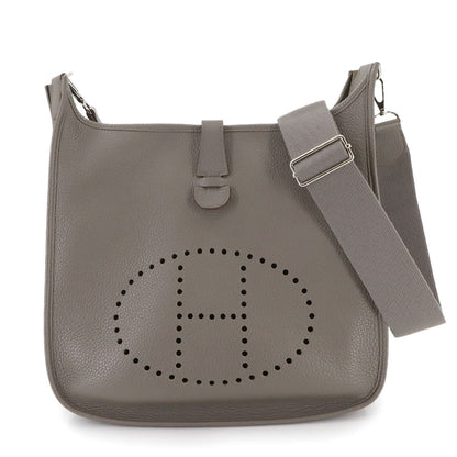 Hermes Herms Evelyne 3 Gm Shoulder Bag In Taurillon Clemence Etain