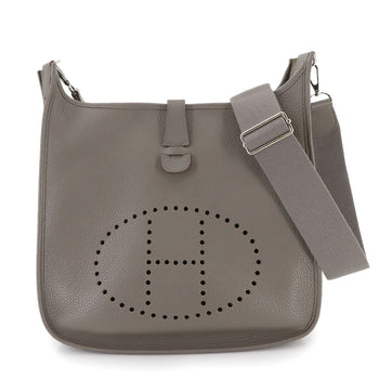 Hermes Herms Evelyne 3 Gm Shoulder Bag In Taurillon Clemence Etain