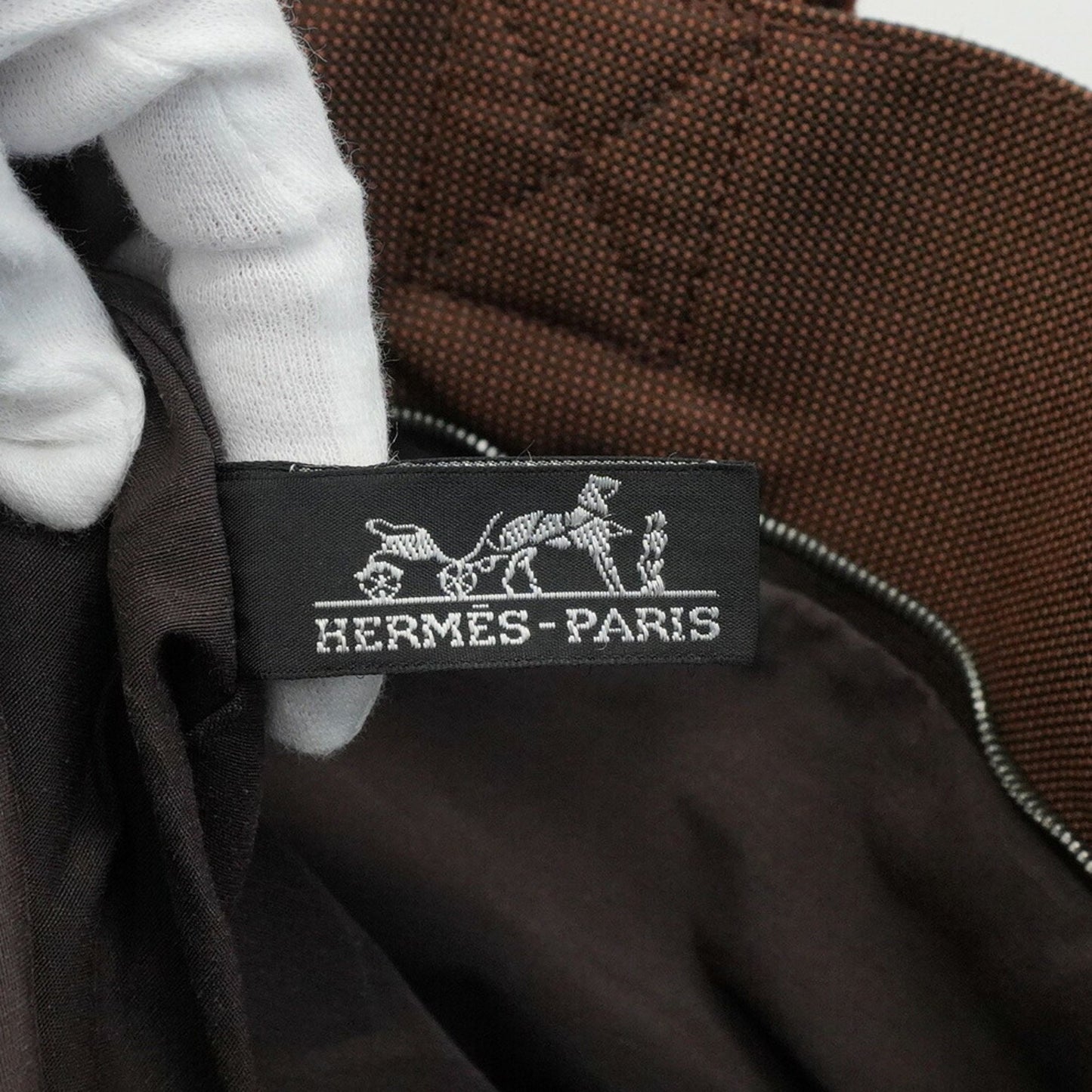 Hermes Herms Air Line Cabas Canvas Tote Bag