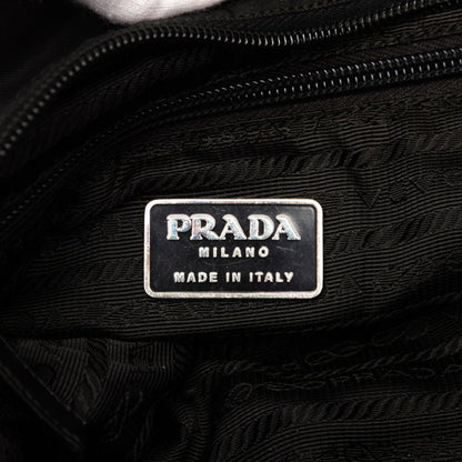 Prada Triangle Logo Tote Bag