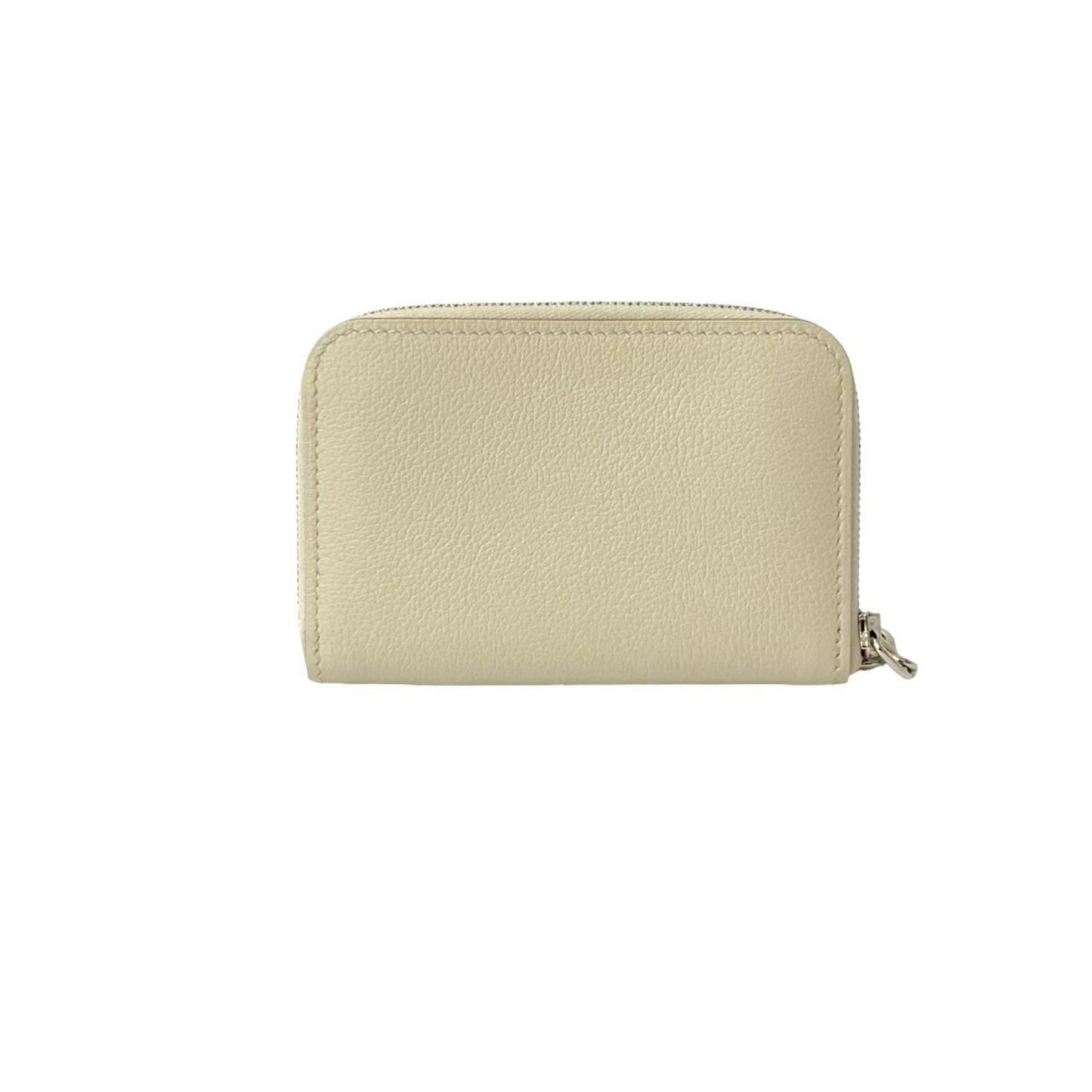 B-Stamped Hermes Zip & Go Leather Coin Purse/Business Card Case