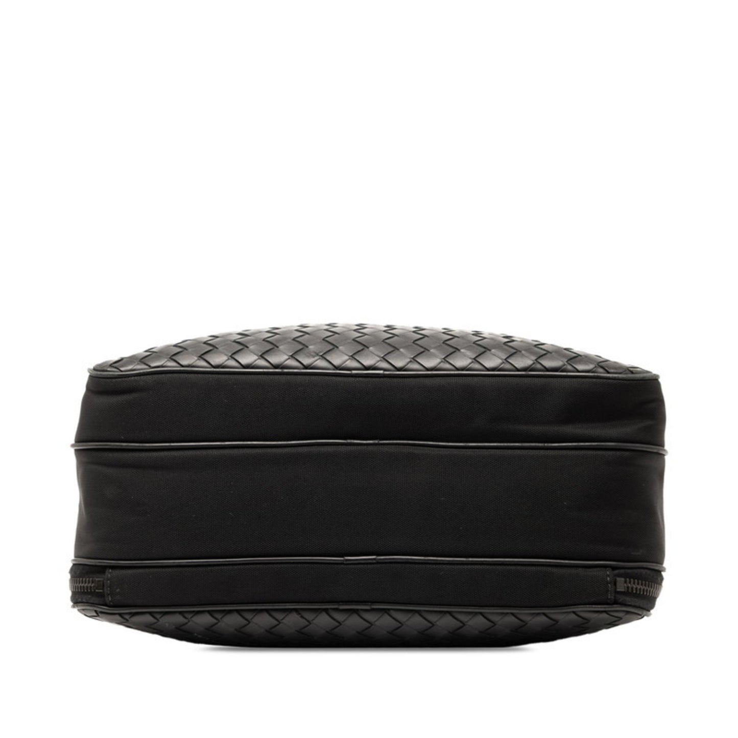 Bottega Veneta Intrecciato Shoulder Bag In Black Leather
