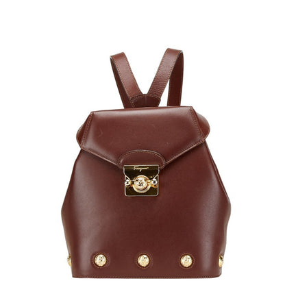 Salvatore Ferragamo Backpack Dq-211 5207 Brown Leather