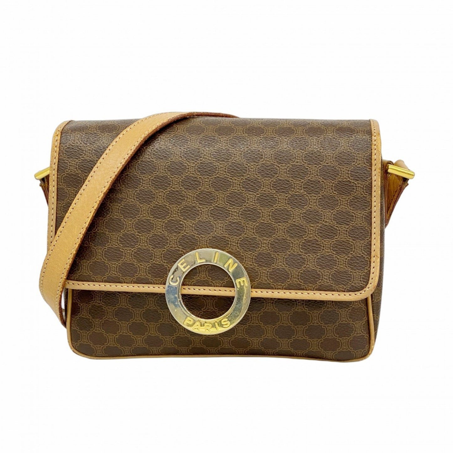 Celine Shoulder Bag Macadam Brown