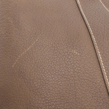 Hermes Garden Pm Handbag Tote Bag Leather Negonda Etoupe #?K