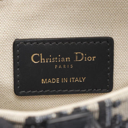 Christian Dior Dior Saddle Bag Mini Oblique Jacquard Handbag Canvas Leather