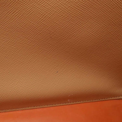Prada Prada Double Tote Bag Handbag Saffiano Leather Noisette Beige Orange Purchased At A Japanese