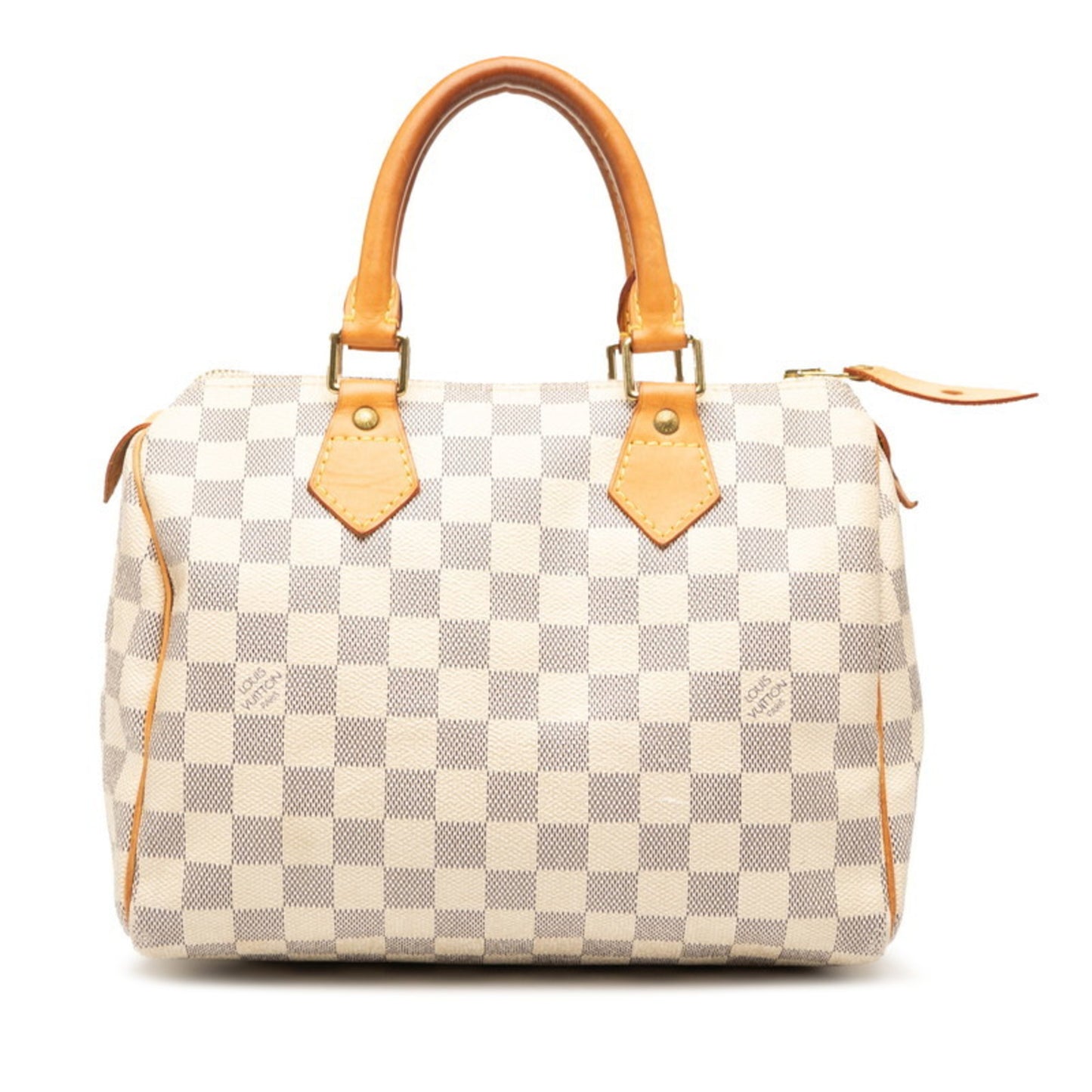 Louis Vuitton Damier Azur Speedy 25 Handbag/Mini Boston Bag N41371 White Leather