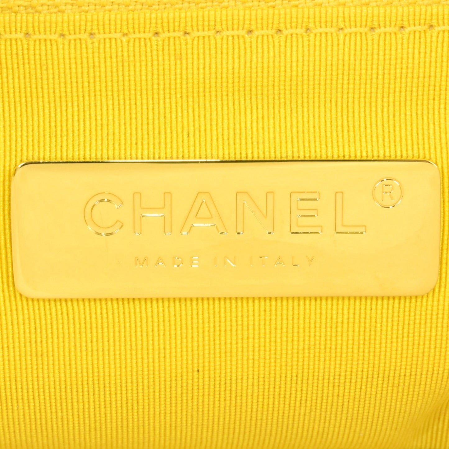 Chanel 19 Matelasse Chain Shoulder Bag No. 30 Canvas Leather Yellow