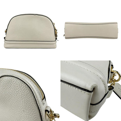 Coach Coach Shoulder Bag Leather Ivory