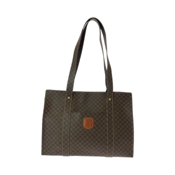 Celine Vintage Macadam Pattern Brown Gold Hardware Mc96 Tote Bag Shoulder