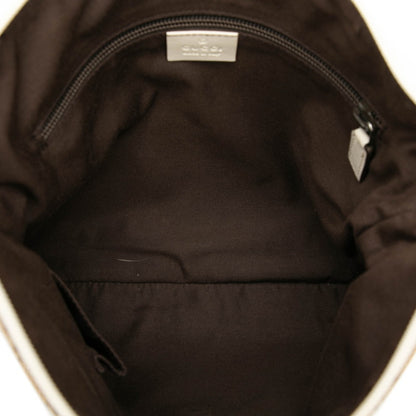 Gucci Gg Canvas Shoulder Bag 145857 Beige Ivory Leather