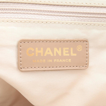 Chanel New Travel Line Mm Tote Bag Leather Nylon Canvas