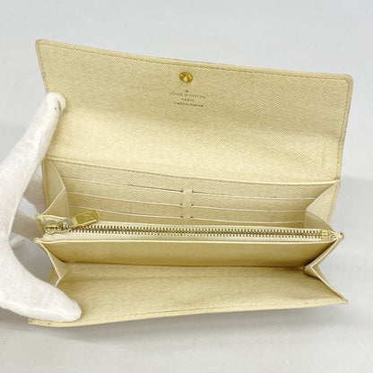 Louis Vuitton Damier Azur Portefeuille Sarah Long Wallet N61735 White