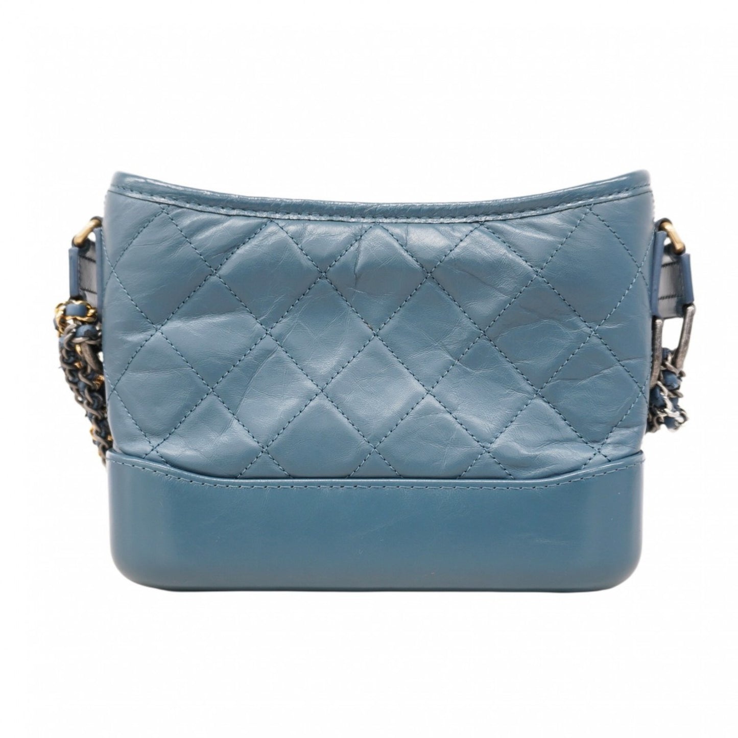 Chanel Shoulder Bag Chain Gabriel Calfskin Blue Gold