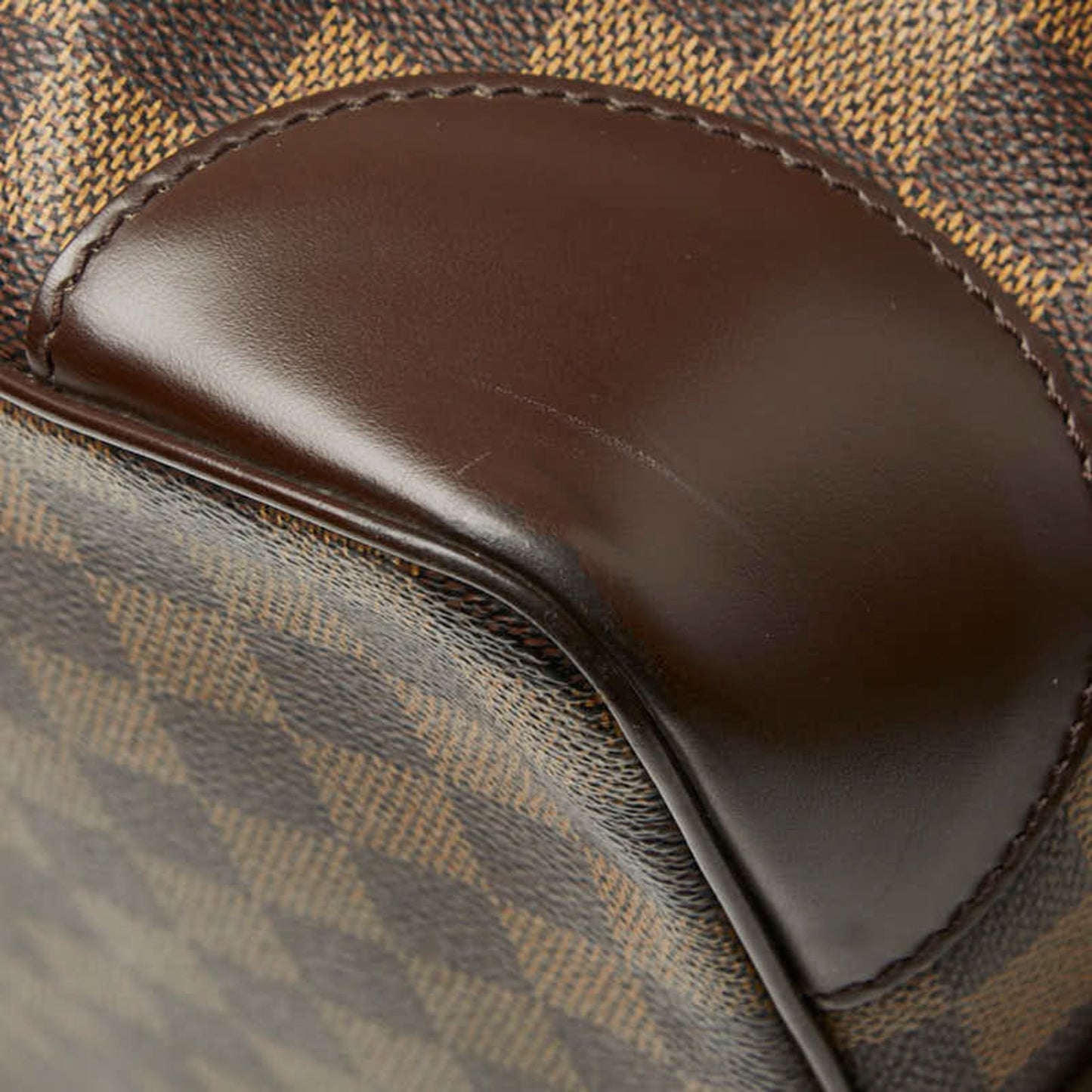 Louis Vuitton Damier Vase Lav Boston Bag N41537 Brown Leather