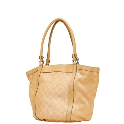 Gucci Guccissima Tote Bag 211982 Beige Leather