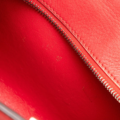 Fendi Petit Trois Jours Handbag 8Bh333 Red Leather