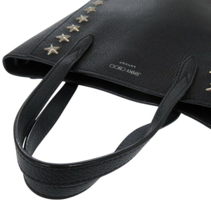 Jimmy Choo Star Stud Bria Leather Black Tote Bag 0429Jimmy Choo