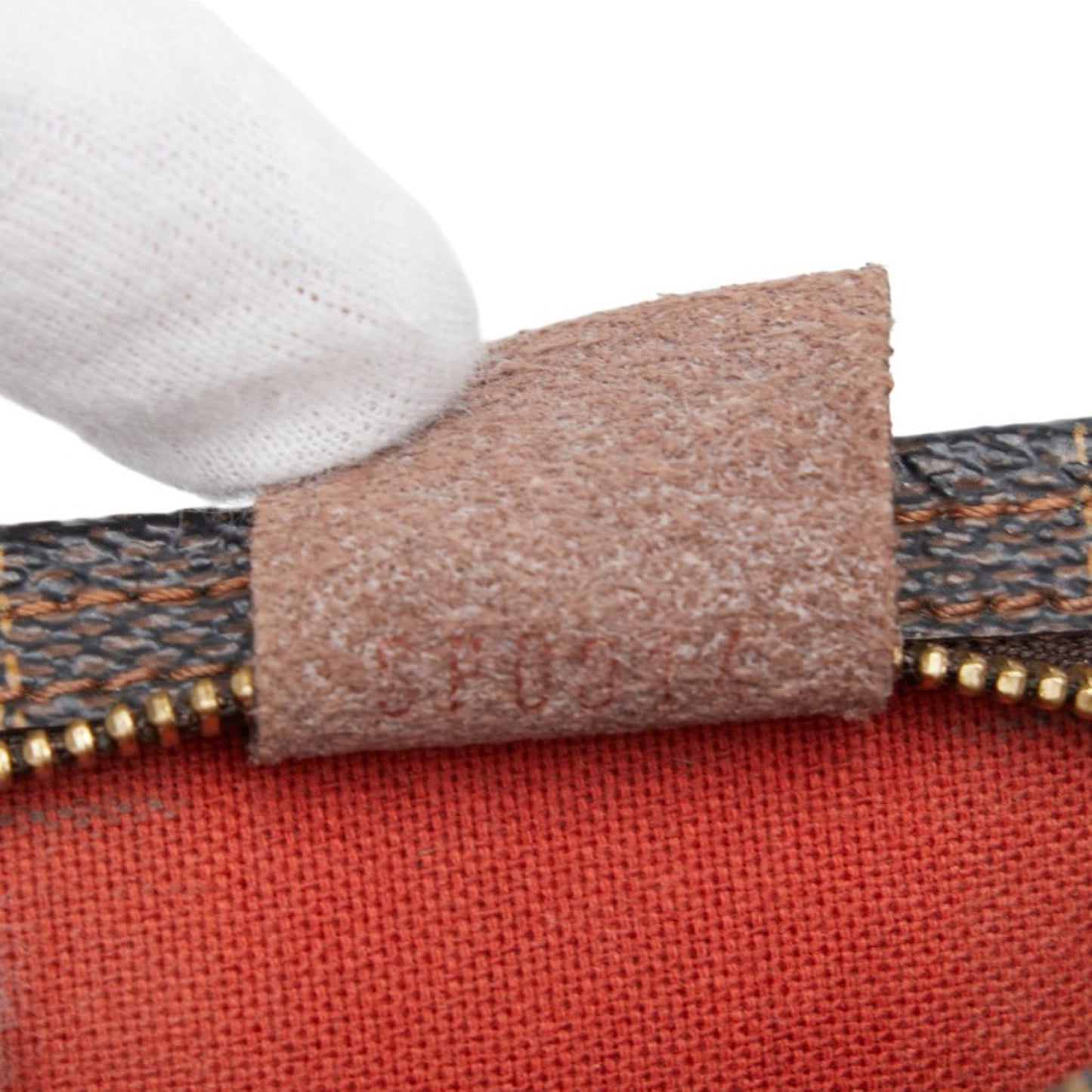 Louis Vuitton Damier Truss Makeup Accessory Pouch Shoulder Bag N51982 Brown Leather