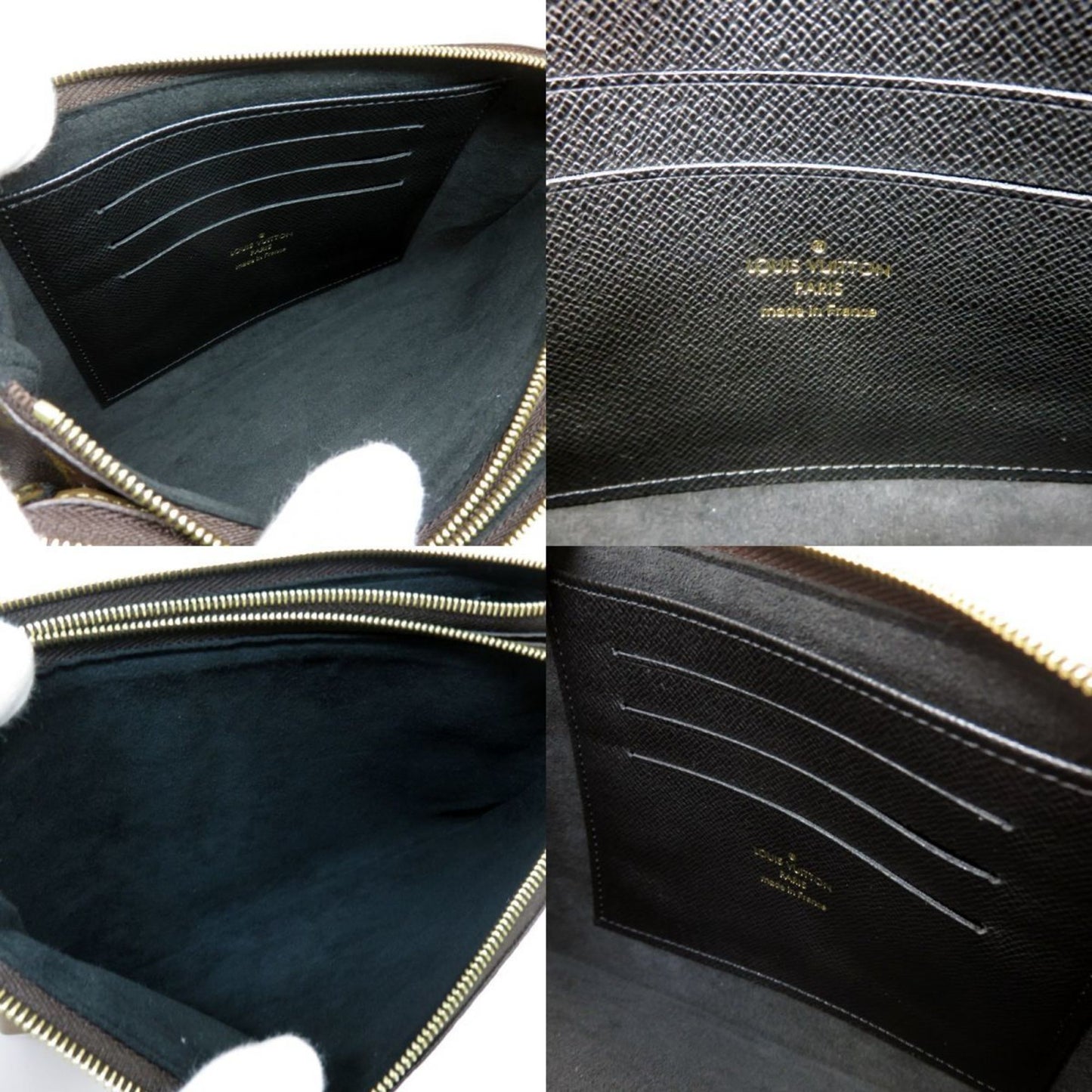 Louis Vuitton Monogram Giant Double Zip Pochette M69203 Reverse Shoulder Bag Pouch