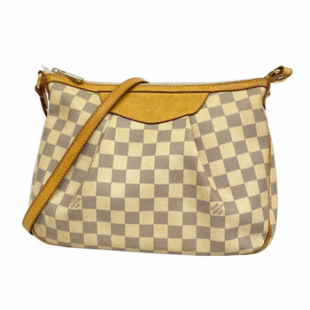 Louis Vuitton Damier Azur Siracusa Pm Shoulder Bag N41113 White