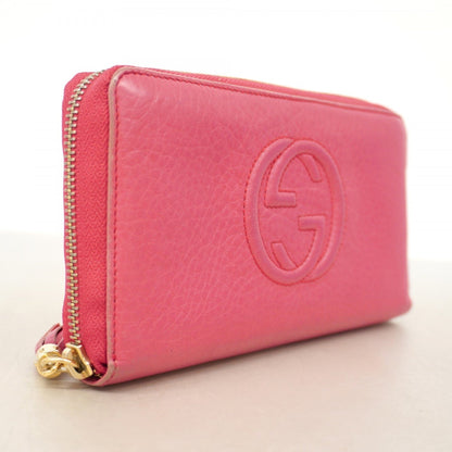 Gucci Soho Long Wallet 308280 Leather Pink