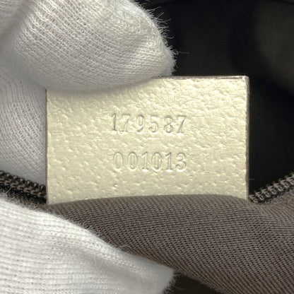 Gucci 179587 001013 Gg Canvas Tote Bag Handbag Leather
