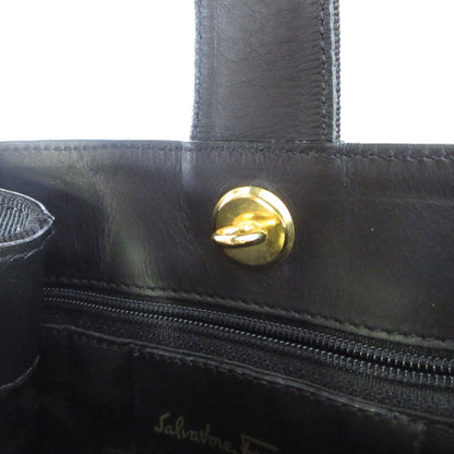 Salvatore Ferragamo Vara Hardware Handbag In Black