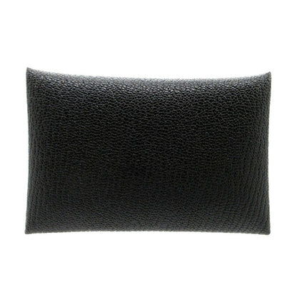 Hermes Calvi Card Case Chevre Black Z Stamp 0829Hermes
