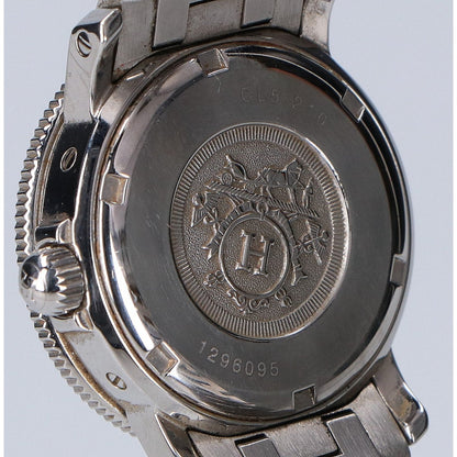 Hermes Cl5 210 Clipper Diver Date Stainless Steel Watch With Navy Dial And Quartz Movement