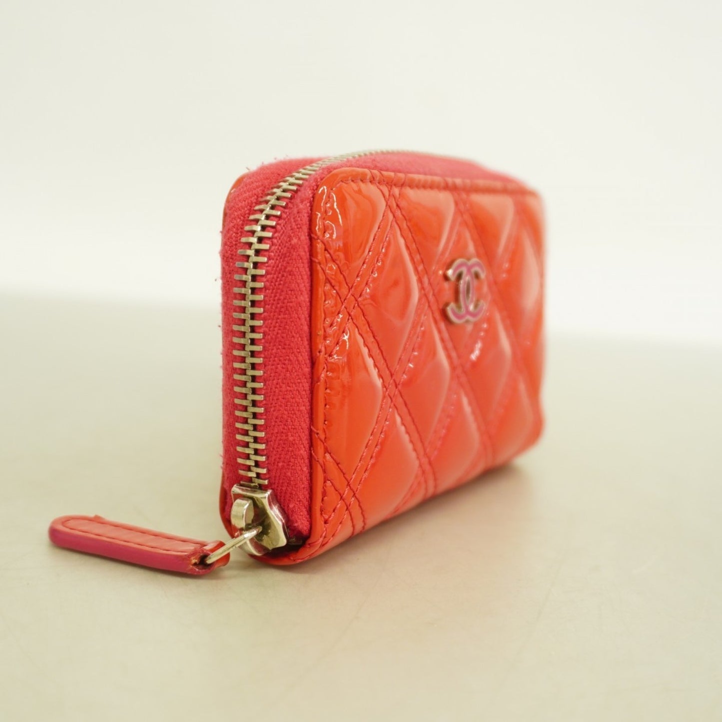 Leather Chanel Coin Purse/ Coin Case Patent