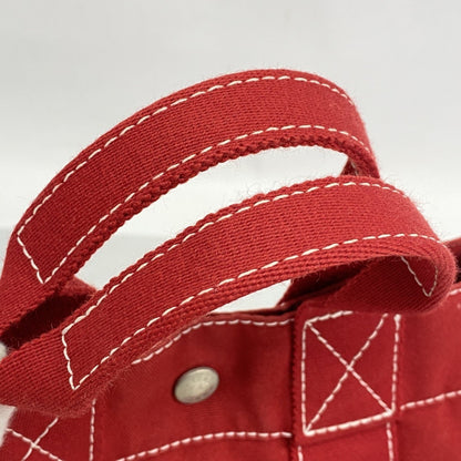 Hermes Herms Deauville Pm Tote Bag In Red Canvas