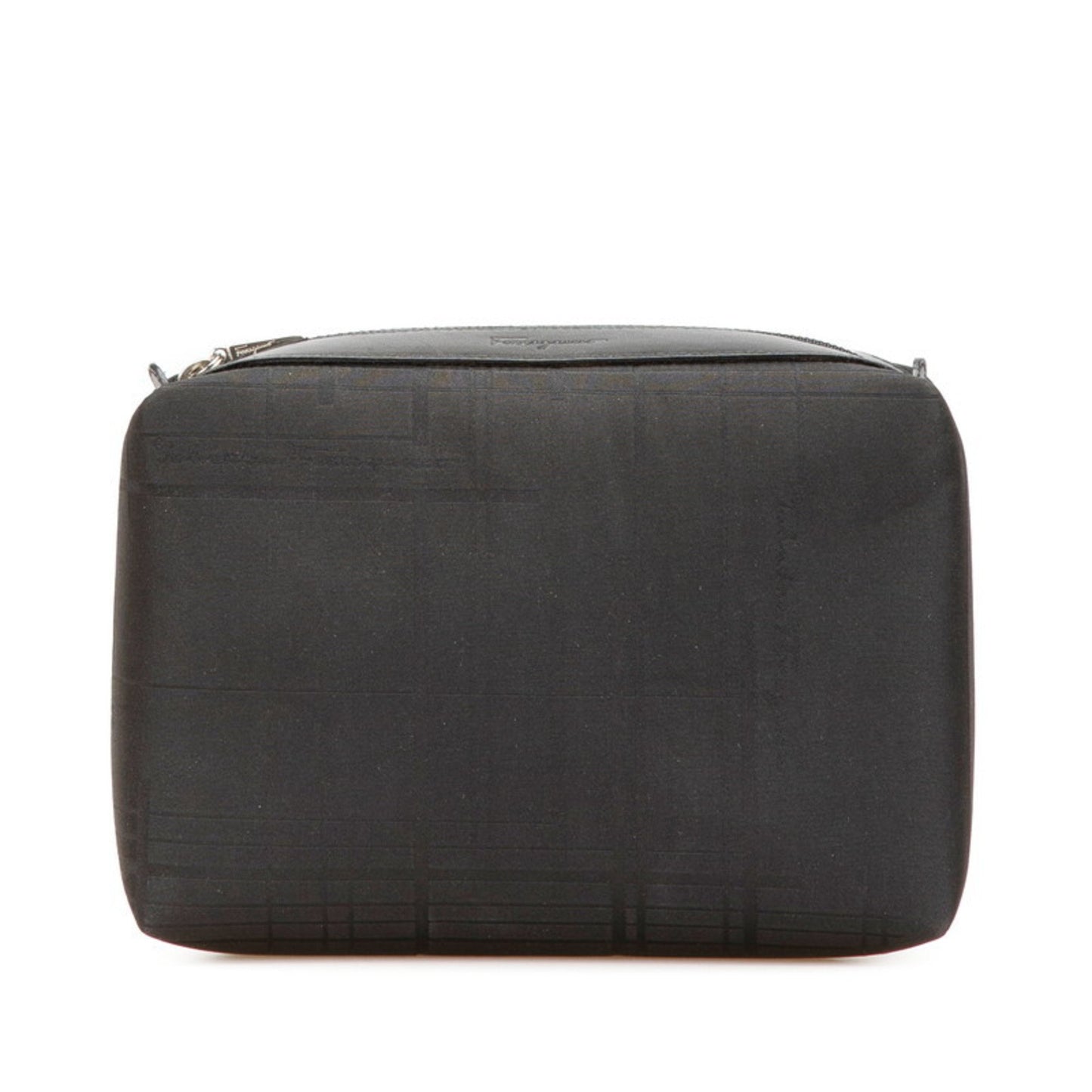 Salvatore Ferragamo Logo Pouch In Black Nylon