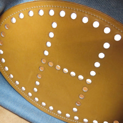 Hermes Herms Evelyne Gm Gold Hardware Shoulder Bag In Denim