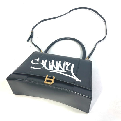 Balenciaga 592823 Crossbody 2Way Shoulder Bag Hand Bag Black White