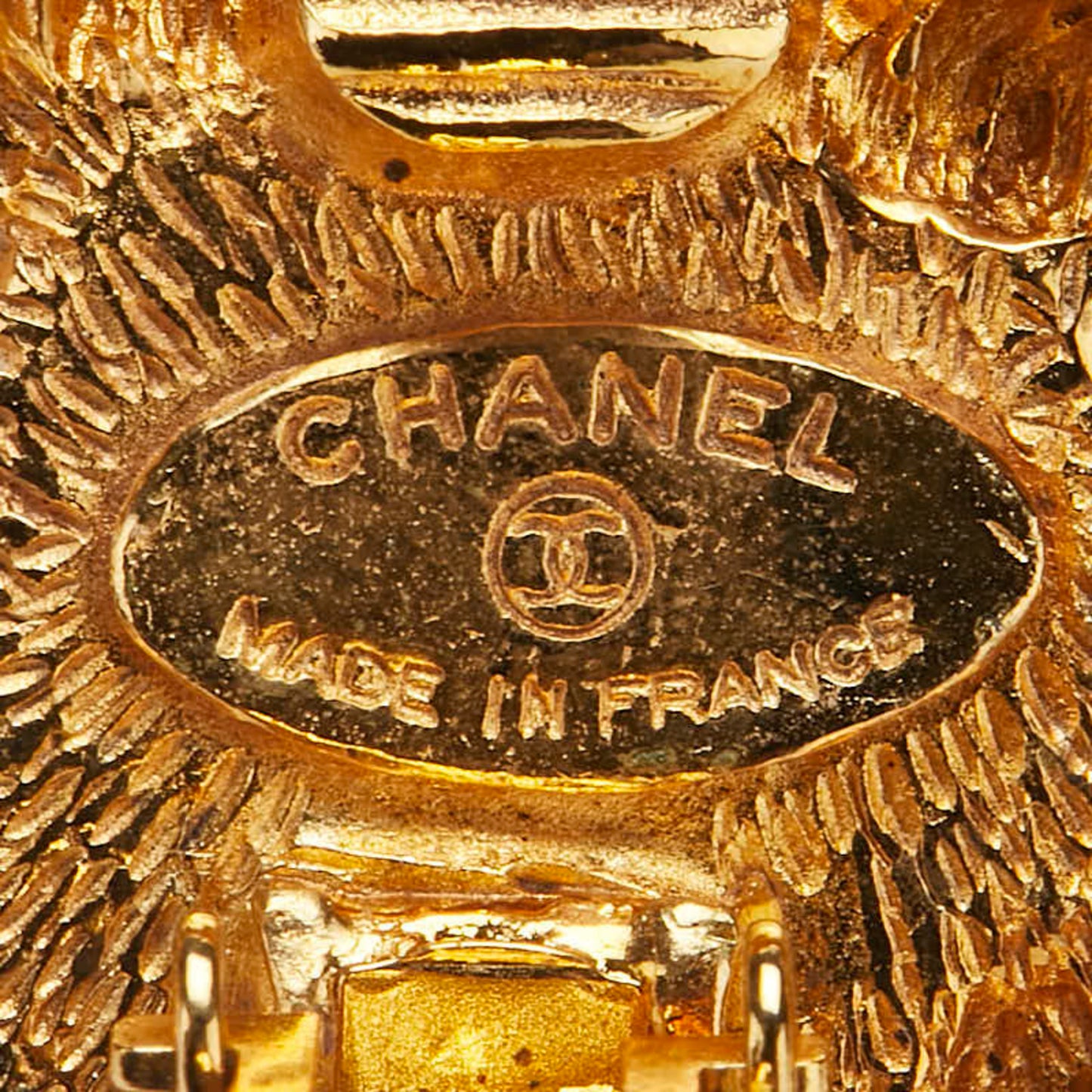 Chanel Pearl Earrings Gold Plated