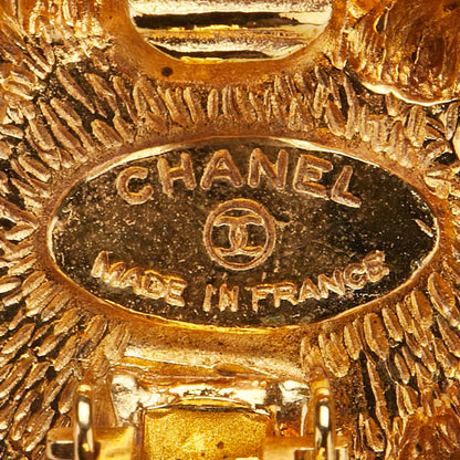Chanel Pearl Earrings Gold Plated