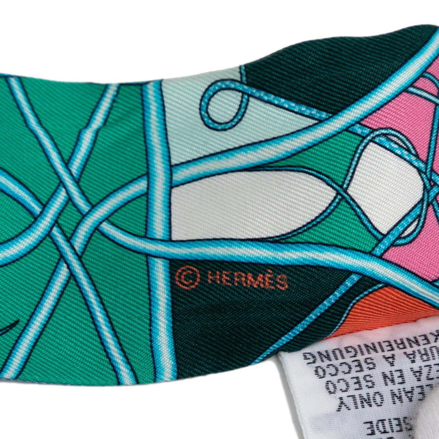 Hermes Herms Twilly Coup De Fouet Au Bloc Whip Scarf/Muffler In Green