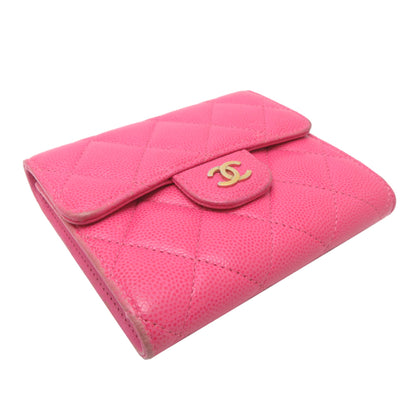 Calfskin Chanel Wallet (Tri-Fold) Grained
