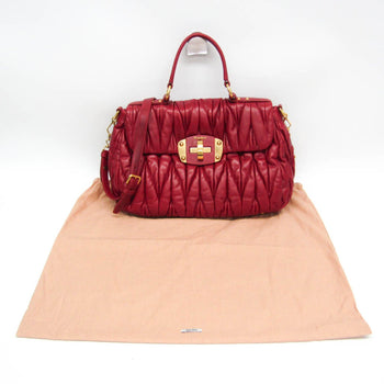 Miu Miu Matelasse Rn0666 Women'S Leather Handbag
