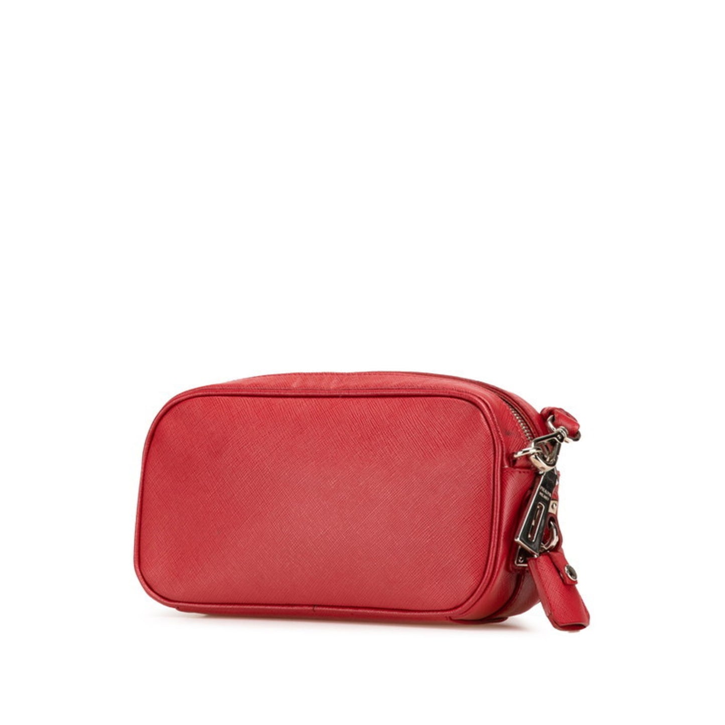Prada Buckle Crossbody Shoulder Bag In Red Saffiano Leather