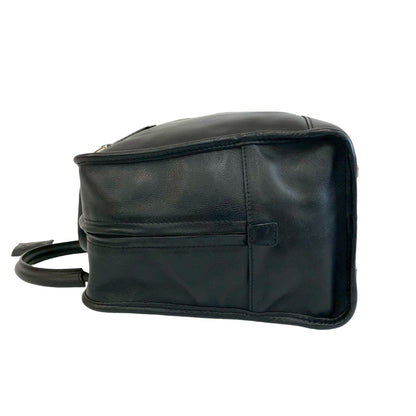 Loewe Amazona 36 Anagram Logo Engraved Leather Handbag/Mini Boston Bag Black 67688